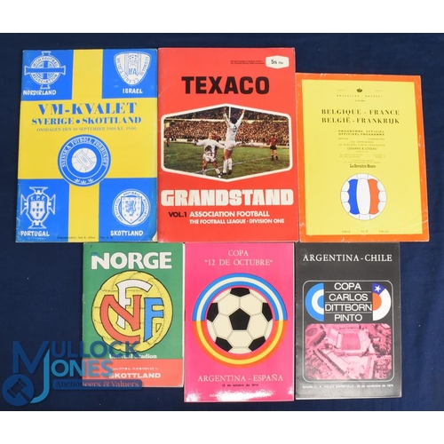 1089 - Programme selection 1964 Belgium v France, 1979 Norway v Scotland, 1980 Sweden v Scotland, 1974 Arge... 