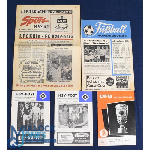 1099 - Selection of Germany match programmes 1960/61 Hamburg SV v Burnley (European Cup), 1962/63 Hamburg S... 