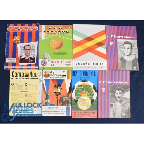 1103 - Selection of Spain football programmes 1956/57 Barcelona v CD Condal, 1958/59 Celta de Vigo v RCD Es... 