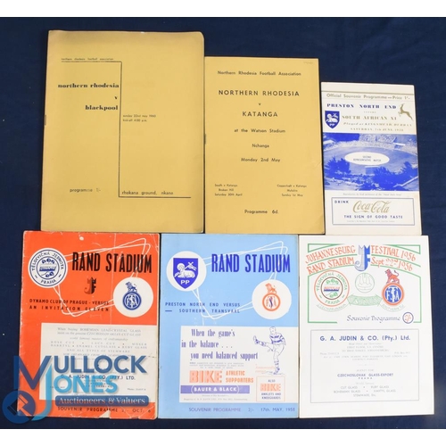 1105 - Selection of South Africa match programmes 1956 Southern Transvaal v Dynamo Prague 22 September 1956... 