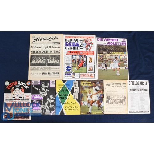 1106 - Selection of Austria match programmes to include 1958/59 Staatsliga v Botafogo (including Nilton San... 