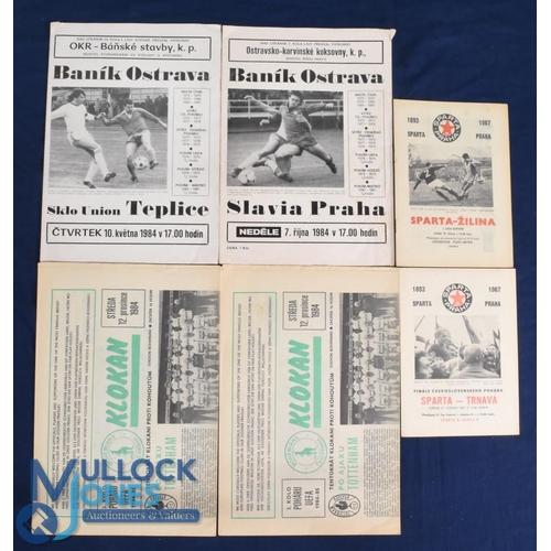 1120 - Selection of Polish match programmes 1967 Sparta Prague v Sparta-Zalina, 1967 Sparta Prague v Trnava... 