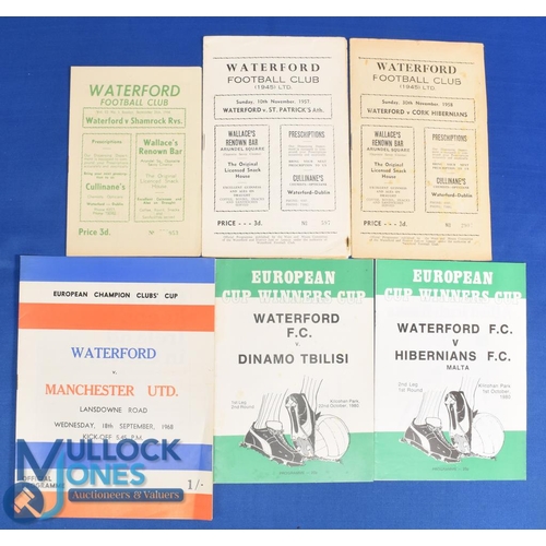 1145 - Collection of Waterford FC home match programmes 1954/55 Waterford v Shamrock Rovers, 1957/58 St Pat... 