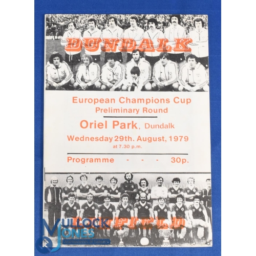 1148 - 1979/80 Dundalk v Linfield European Champions Cup preliminary round 29 August 1979; fair/good.