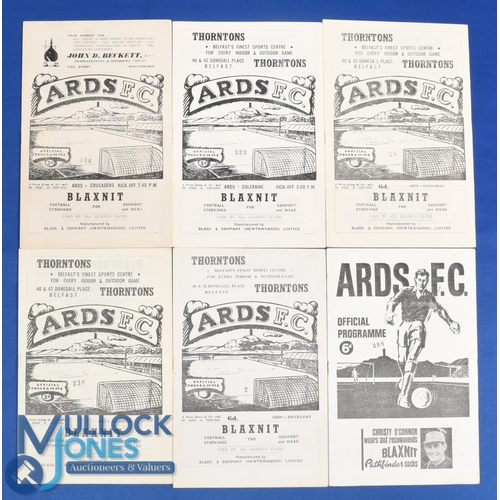 1169 - Selection of Ards FC home match programmes 1957/58 Crusaders, 1960/61 Coleraine, 1962/63 Glenavon, 1... 