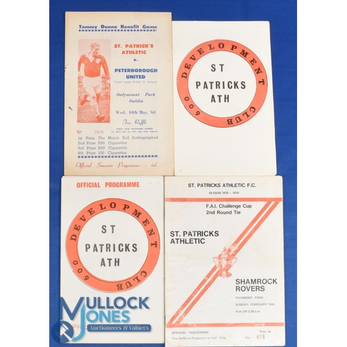 1185 - Selection of St Patrick's Athletic homes 1960/61 Peterborough Utd, 1968/69 Shelbourne Athletic, 1969... 