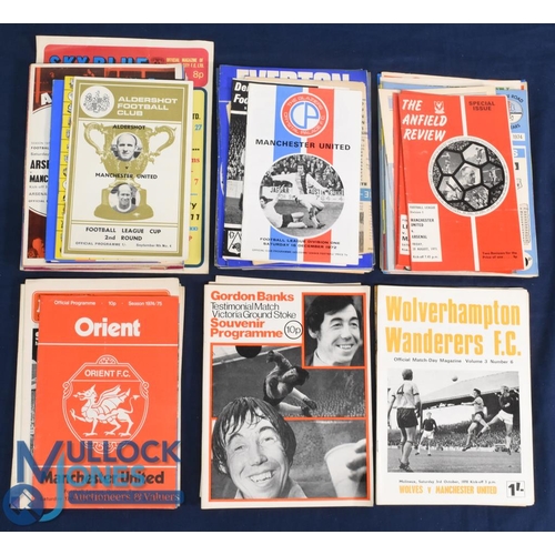 1195A - Collection of Manchester Utd away match programmes Aldershot 70/71 (FLC), Arsenal 70/71, 72/73, 73/7... 