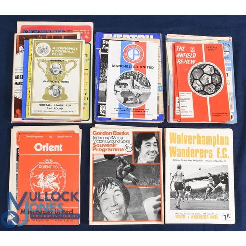 1195A - Collection of Manchester Utd away match programmes Aldershot 70/71 (FLC), Arsenal 70/71, 72/73, 73/7... 