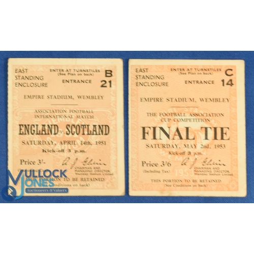 1200A - Tickets: 1953 FAC final (The Matthews final) match ticket 2nd May 1953 Blackpool v Bolton Wanderers ... 