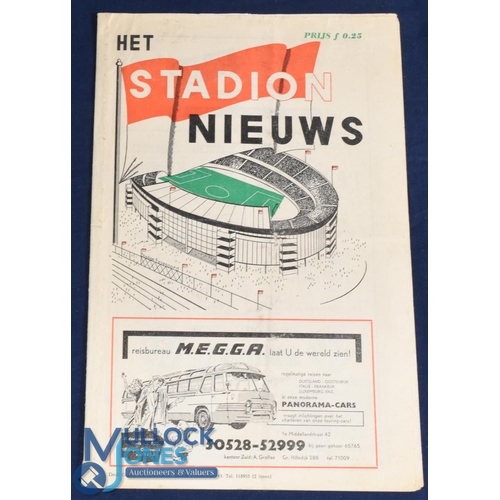 1223 - 1958/59 Feyenoord v Manchester Utd friendly challenge match Stadion Nieuws match programme 28 April ... 