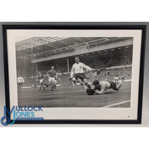 1233 - Big Blue Tube Jimmy Greaves Signed Photograph, of Jimmy Greaves England v Rest of the World 2-1 Wemb... 