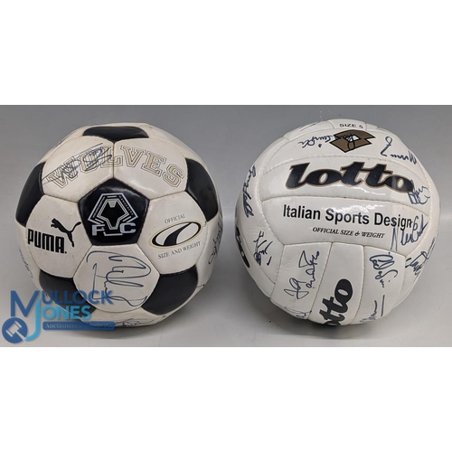 1239 - Two Wolverhampton Wanders Signed Footballs: a 1997 Puma season ball with notable signatures of Steve... 