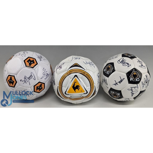 1240 - Three Wolverhampton Wanders Signed Footballs: a 2000-2001 with signatures of Matt Murray, Ryan Green... 