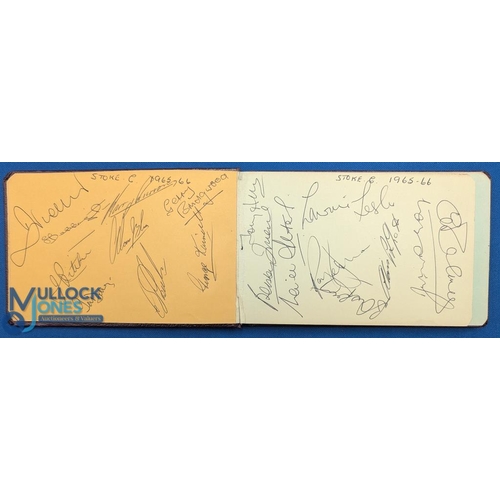 1247 - 1964-65 & 1965-66 Stoke City Football Signatures - 2 team signatures in an autograph album, plus a C... 