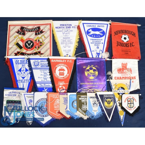 1283 - British Football Club Pennants: a mixed lot of league and non-league football teams to include - Wol... 