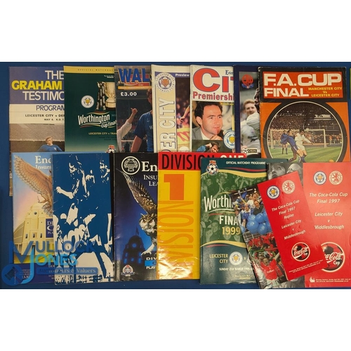 1329 - Assorted Leicester City Football Programmes features 1961 FA Cup Final programme, ticket, souvenir b... 