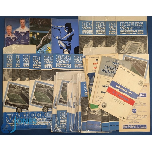 1336 - Collection of 1950s/60s Birmingham City football programmes features 1956 FA Cup Final (poor), Semi ... 