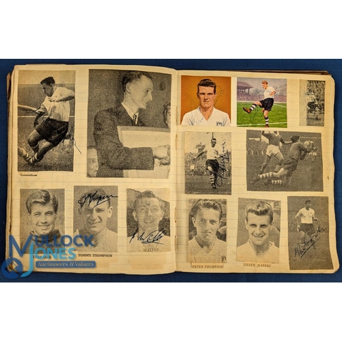 1339 - Preston North End Scrapbook from 1950s onwards, containing multiple signatures of players incl Tom F... 