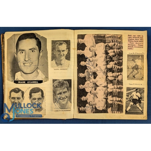 1339 - Preston North End Scrapbook from 1950s onwards, containing multiple signatures of players incl Tom F... 