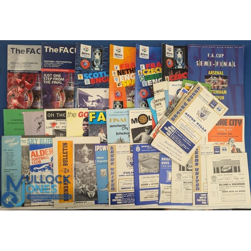 1344 - 1960s onwards Assorted Football Programmes (Qty) a few big match noted 1996 Czech Republic v Germany... 