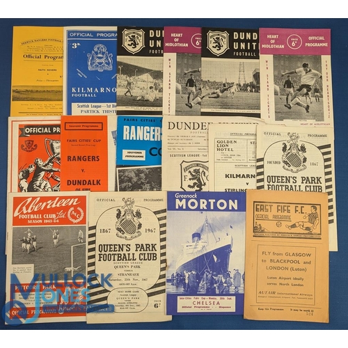 1349 - Mixed Scottish football programmes (16) features 66/67 East Fife v Third Lanark, 63/4 Aberdeen v Dun... 