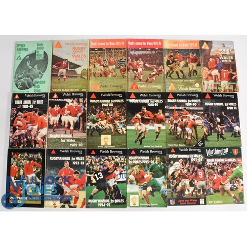 367 - 1970-1999 Welsh Brewers Rugby Annual for Wales (18): A selection of issues of this popular but sadly... 