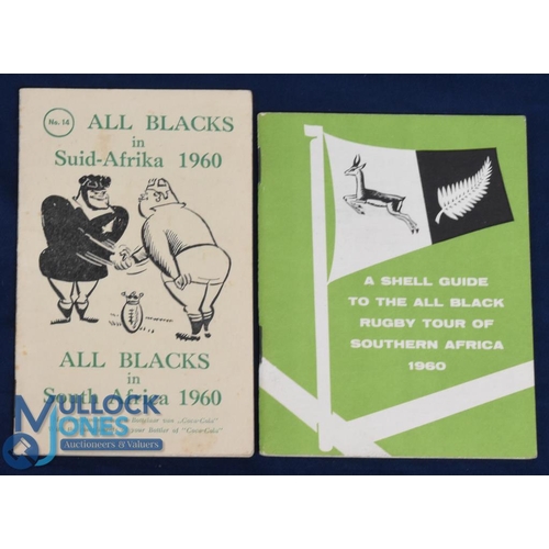 398 - 1960 NZ All Blacks Rugby Tour to SA Itineraries/Fixture Cards (2): The very popular packed & illustr... 