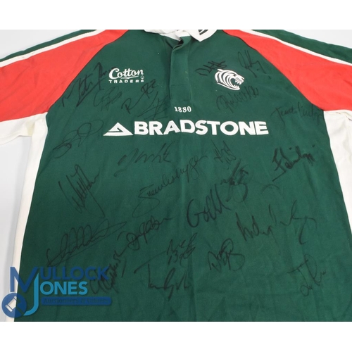 434 - Early 2000s Leicester RFC Signed Jersey: Splendid unnumbered fully officially logoed short-sleeved i... 