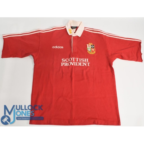 457 - 1997 British & I Lions in S Africa, L Dallaglio's Match worn Jersey: Scarlet, fully logoed with Adid... 