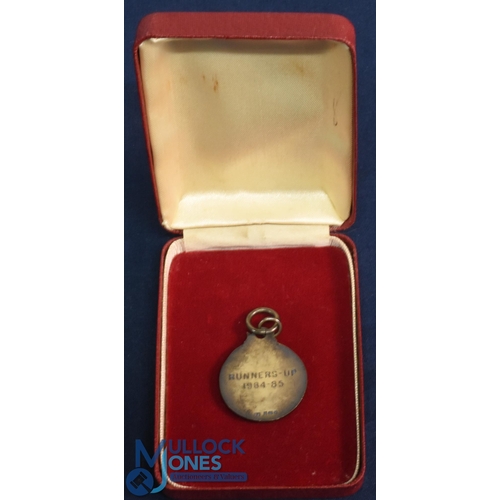 508 - 1984-5 Lancashire Rugby League Senior Cup Runners-up Medal: Splendid boxed collectable enamelled and... 