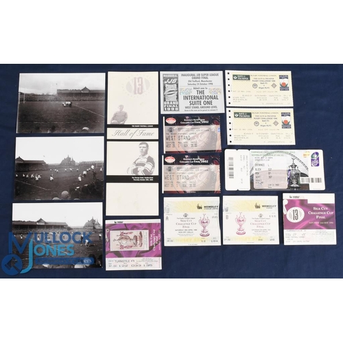 519 - Rugby League Tickets/Photographs (Qty): Assortment of R League Challenge Cup etc tickets, 2005 Hall ... 