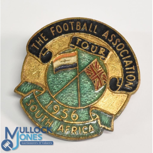 578 - 1956 Enamel badge The Football Association Tour South Africa, to the back McCallup Cape Town; fair. ... 