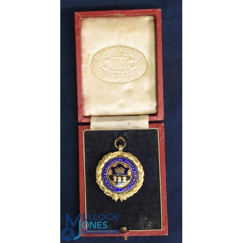 595 - 1949/50 Sheffield & Hallamshire County Cup runners-up Medal awarded to Ted Burgin of Sheffield Unite... 