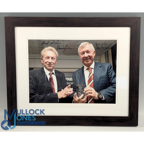 1287 - Manchester United Alex Ferguson and Dennis Law, auto-pen signed photograph, well framed size 48cm x ... 