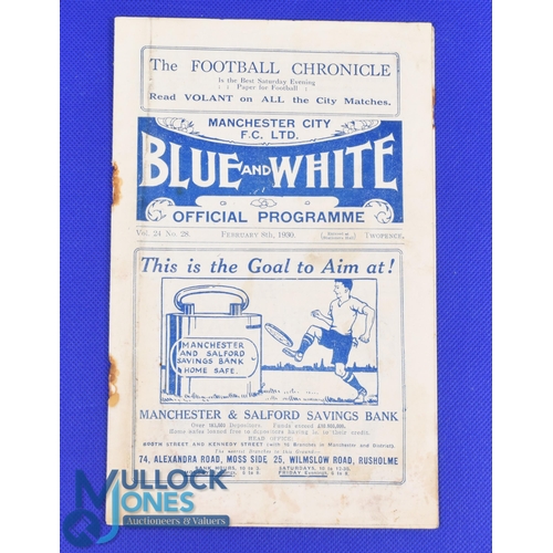 1298 - Scarce Pre-War 1929/1930 Scarce issue Manchester City v Manchester Utd, Div. 1 match programme at Ma... 