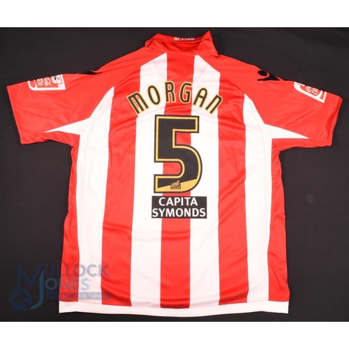 1445 - 2009/10 Chris Morgan No 5 Sheffield United match worn home football shirt v Middlesbrough 16 Jan, in... 