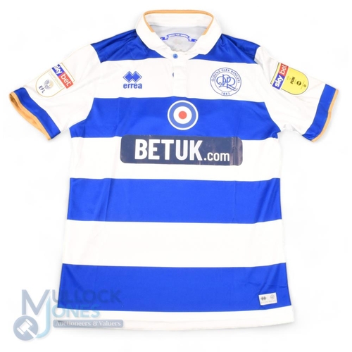 1452 - 2019/20 Luke Amos No 8 Queens Park Rangers match issue home football shirt with Championship shoulde... 