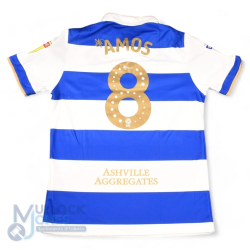 1452 - 2019/20 Luke Amos No 8 Queens Park Rangers match issue home football shirt with Championship shoulde... 