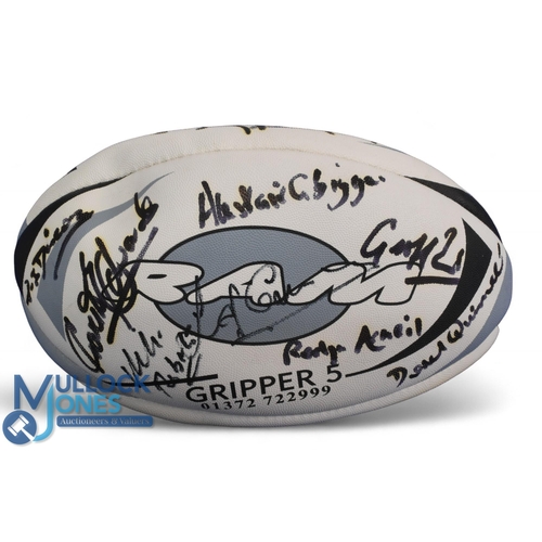 183 - Modern Full Sized Rugby Ball, Well-Signed by a Host of '71 Lions etc: Unused deflated ball from Monm... 