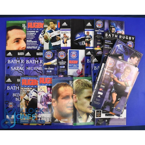 218 - 1997-2002 Bath RFC Rugby Programmes and Brochures (35): Collection of 35 including v Wasps 1998, sig... 