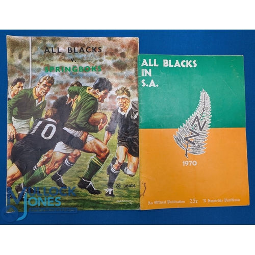 237 - 1970 All Blacks in S Africa Rugby Preview Brochures (2): Two different, packed and attractive issues... 