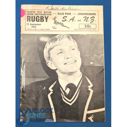 240 - NZ 1970 Third & Fourth Tests v S Africa, Rugby Programmes (2): 28pp Port Elizabeth test issue, bold ... 