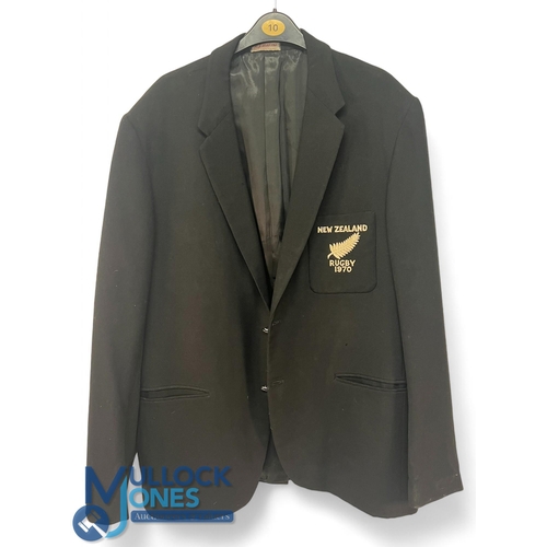 455 - 1970 Fergie McCormick NZ to SA All Black Blazer: Historic item from a famous NZ fullback. Made by Ki... 