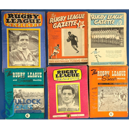 472 - 1950-1957 Rugby League Gazette (54): A collection of part run magazines. G/VG