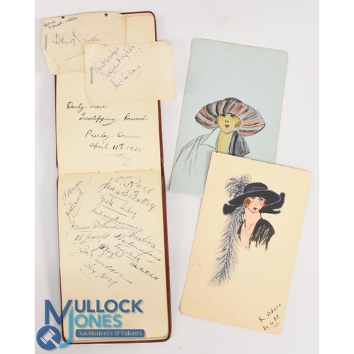 117 - Historical - 1923 Multi-Signed Golf Autograph Album page - featuring some of Golf's most prolific na... 