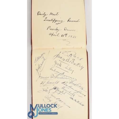 117 - Historical - 1923 Multi-Signed Golf Autograph Album page - featuring some of Golf's most prolific na... 