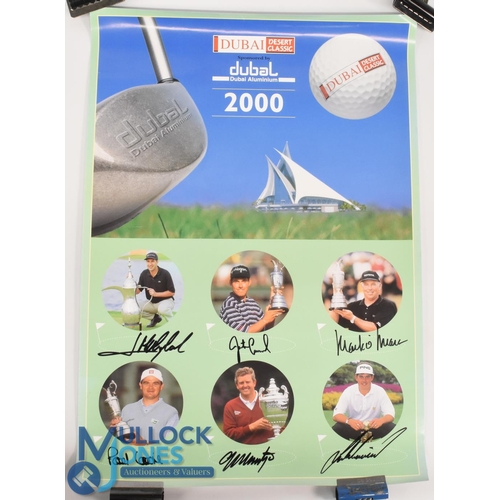 125 - 1995 and 2000 Multi-signed Dubai Desert Classic Golf posters - both signed in ink and feature Colin ... 