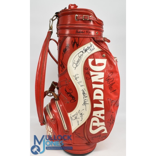 129 - Multi-Signed Spalding Tour Edition Golf Bag features #50 signatures with legible signatures of Scott... 