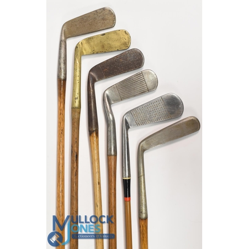 14 - 5x Assorted putters to incl J Heron Worplesdon GC Gibson superior long shallow straight blade with l... 