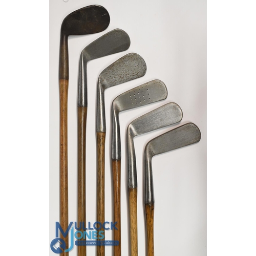 17 - 6x Various Tom Stewart golf irons and putters to incl a T Morris, St Andrews smf mashie iron, a T St... 